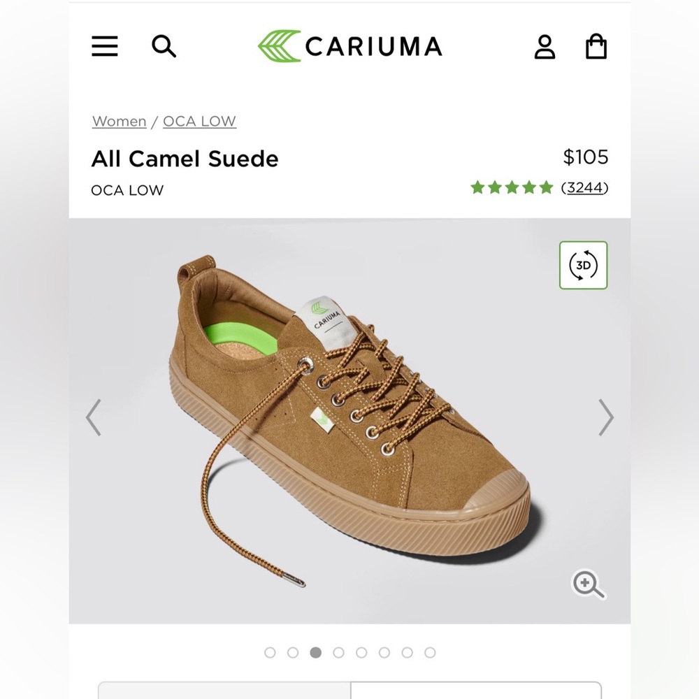 Cariuma women’s shoes 6.5 like new brown all camel suede oca low